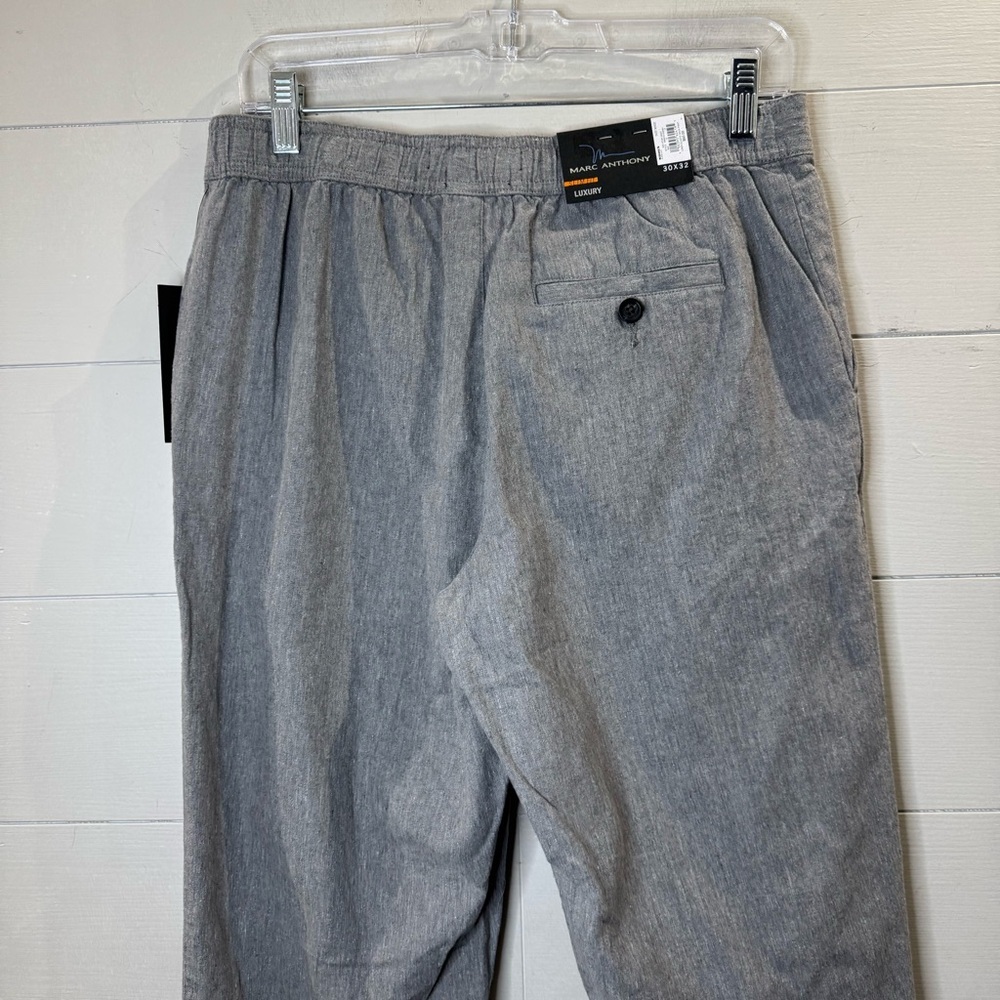 Marc Anthony | NWT Men's Gray Linen Blend Pants Size 30x32 - Picture 11 of 13